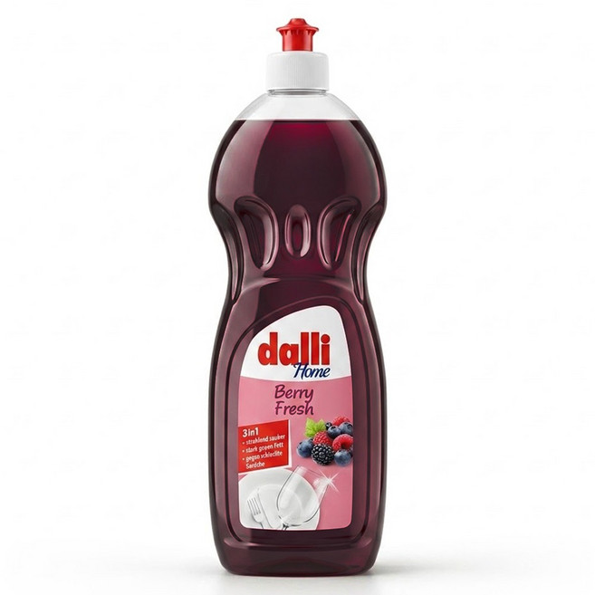 dalli 達麗 全效能3合1洗碗精 莓果花香, 1L, 1瓶