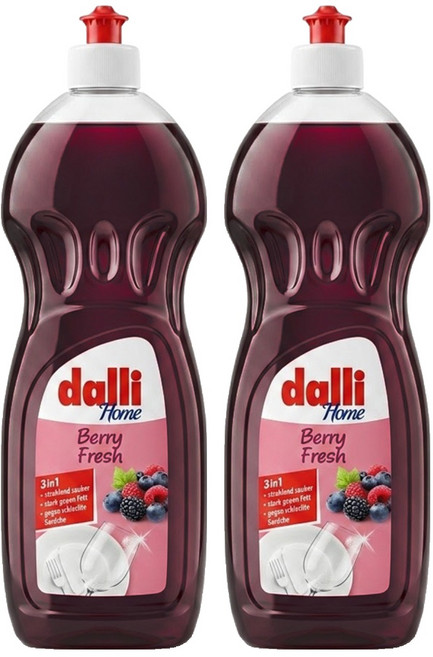 dalli 達麗 全效能3合1洗碗精 莓果花香, 1L, 2瓶