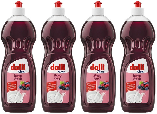 dalli 達麗 全效能3合1洗碗精 莓果花香, 1L, 4瓶