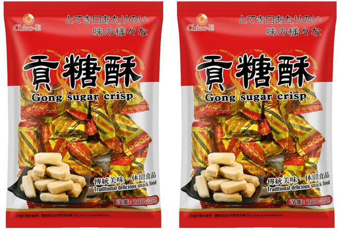 Chiao-E 巧益 貢糖酥, 220g, 2袋