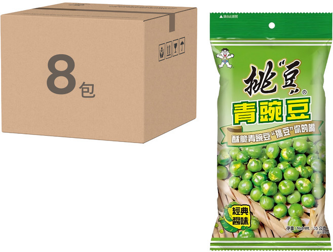 旺旺 挑豆 青豌豆 經典醬味, 35g, 8包