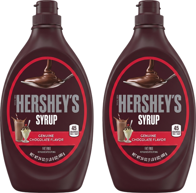 HERSHEY'S 好時 可可風味糖漿, 680g, 2瓶