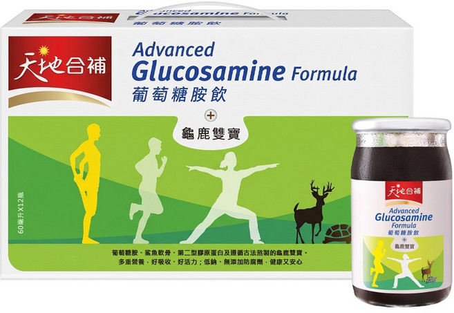 天地合補 葡萄糖胺飲禮盒, 12罐, 60ml, 1盒