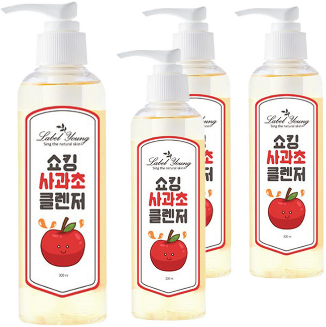 Label Young 驚奇蘋果醋潔面乳, 200ml, 4個
