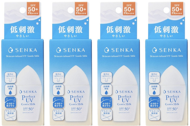 SENKA 專科 台灣公司貨 全效海洋友善防曬乳 SPF50+ PA++++, 40ml, 4條