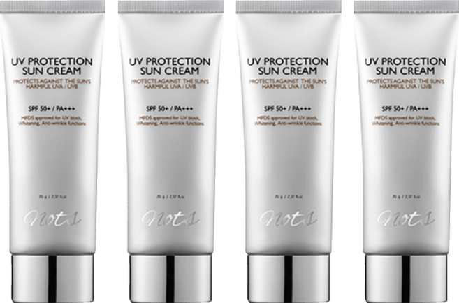 NoTS UV混合型防曬乳 SPF50+ PA+++, 70g, 4條