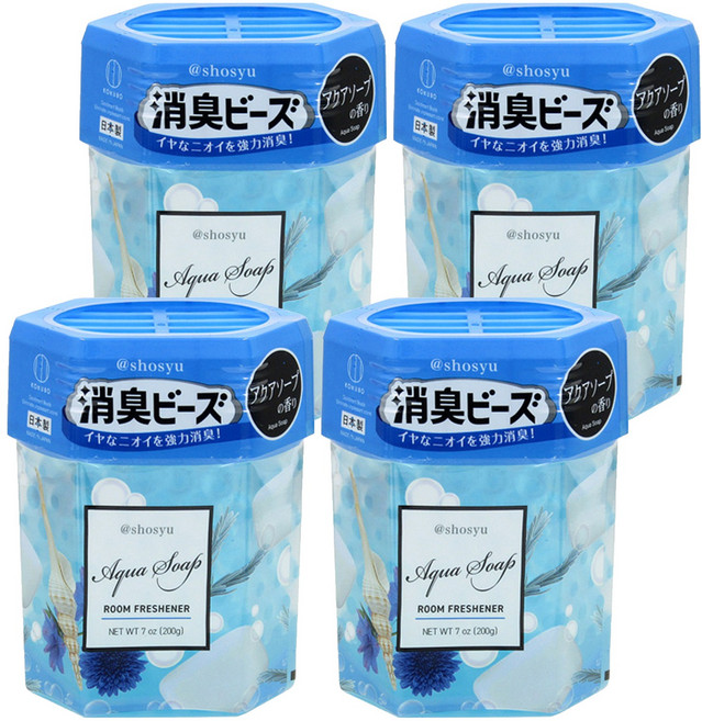 KOKUBO 小久保 芳香消臭珠, 皂香, 4罐, 200g