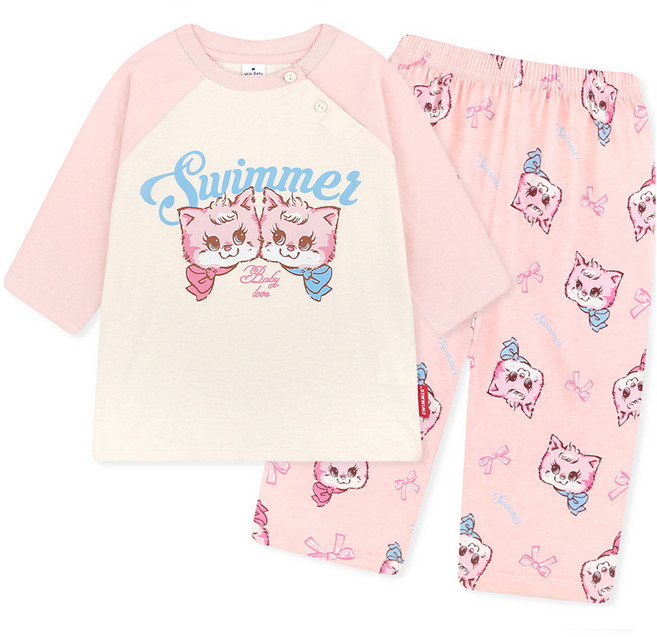 Milk Baby 兒童 Swimmer 雙肩帶蝴蝶結居家服套裝