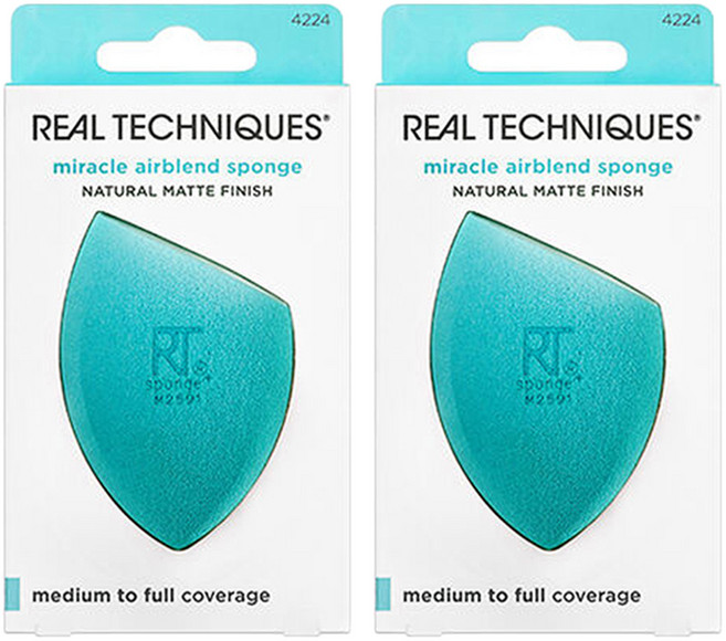 REAL TECHNIQUES 奇蹟空氣混合海綿, 薄荷, 2個