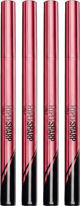 MAYBELLINE 媚比琳 台灣公司貨 超激細抗暈眼線液抗手震版, 蜜桃棕, 4支