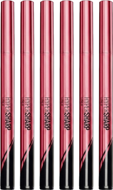 MAYBELLINE 媚比琳 台灣公司貨 超激細抗暈眼線液抗手震版, 蜜桃棕, 6支