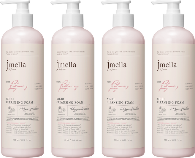 jmella 花園舞會洗面乳 NO1 Bloomming Peony, 4個, 500ml