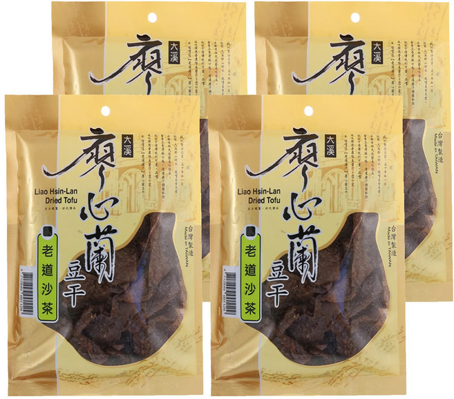 大溪廖心蘭豆干 老道沙茶, 110g, 4包