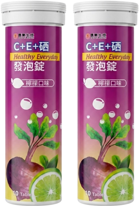 信東生技 C+E+硒發泡錠, 10錠, 2瓶