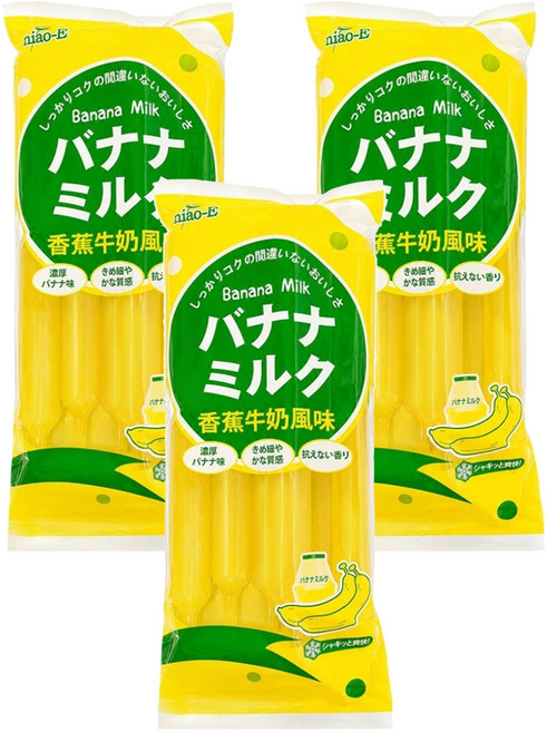 Chiao-E 巧益 巧益香蕉牛奶風味冰棒 6支, 3個, 85ml