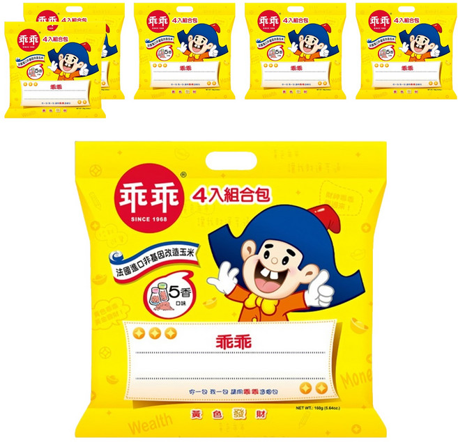 乖乖 玉米脆條 五香口味, 160g, 6袋