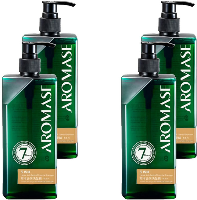 AROMASE 艾瑪絲 森系列 草本去屑洗髮精, 400ml, 4瓶
