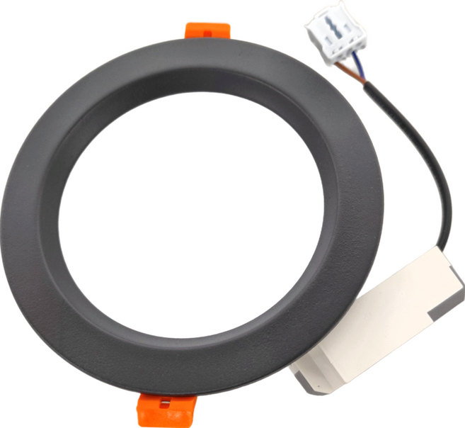 LED 12吋 薄型嵌燈 柔光款導光板 3000K黃光 AP-D1210W-C5, 黑殼, 1個