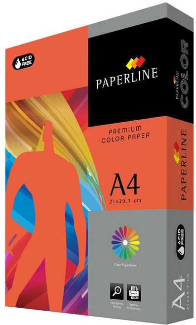 PAPERLINE 彩色影印紙 PL250 大紅色 80磅, A4, 500張