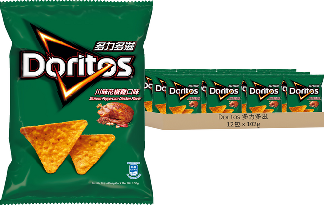 Doritos 多力多滋 川味花椒雞口味玉米片, 102g, 12包