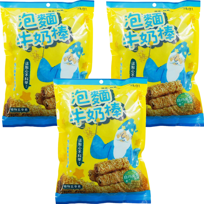 金合麥 泡麵白巧克力風味棒, 150g, 3袋