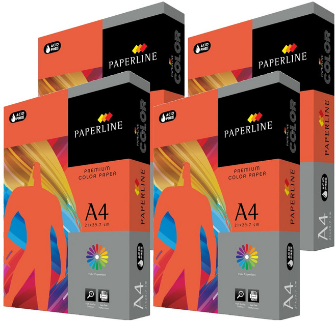 PAPERLINE 彩色影印紙 PL250 大紅色 80磅, A4, 2000張