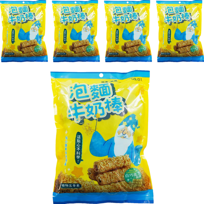 金合麥 泡麵白巧克力風味棒, 150g, 5袋