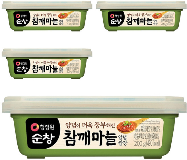 清淨園 Sunchang 芝麻大蒜調味包飯醬, 4個, 200g