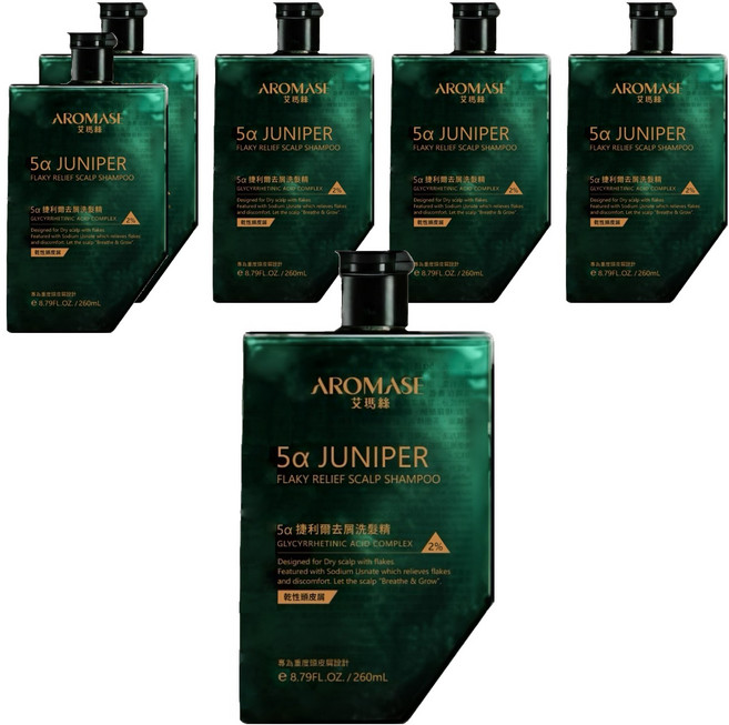 AROMASE 艾瑪絲 5α 捷利爾去屑洗髮精(2%)/乾性頭皮屑, 6件, 260ml