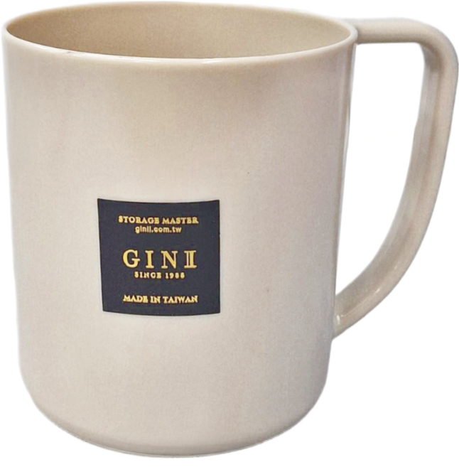 GINII 基尼 食品級質感簡約漱口杯 4742 中 11.5 x 8.5 x 10cm 105g 400ml, 象牙白, 1個
