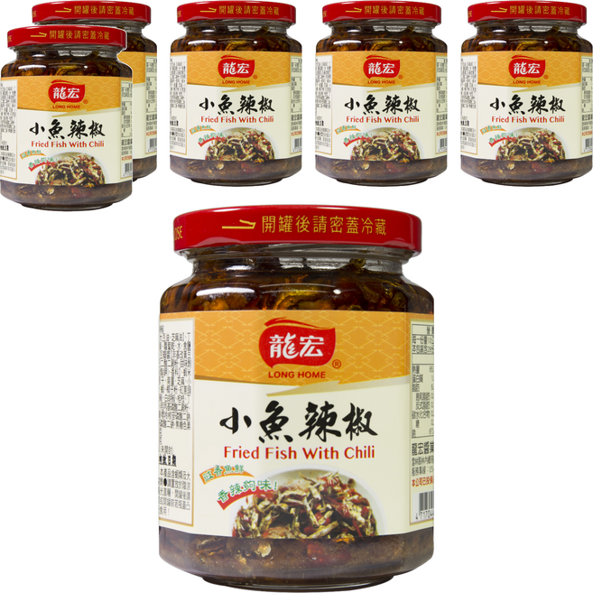 龍宏 小魚辣椒, 270g, 6罐