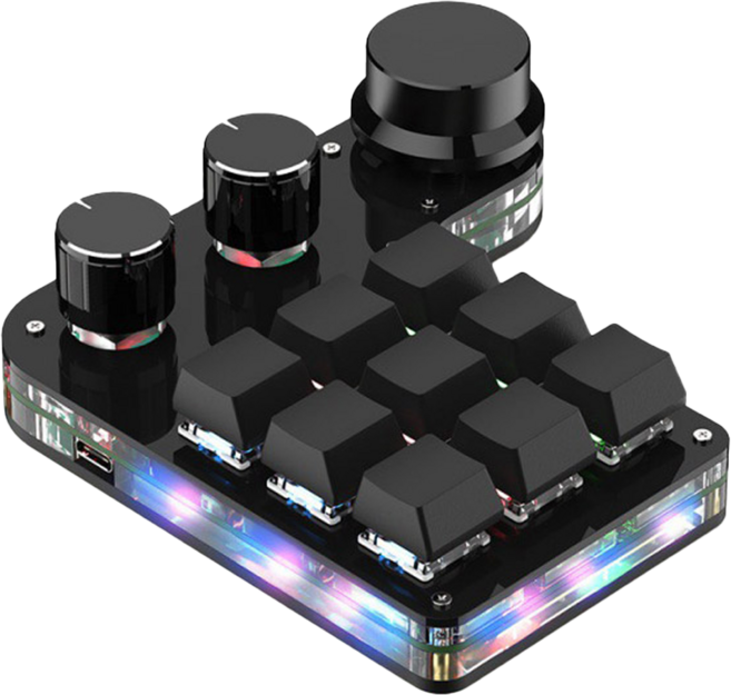 SIKAI 自定義 電競 Wired 9鍵 3旋鈕 機械式 紅軸 RGB 鍵盤 黑色 SK-KB9 6個月保固 附USB線 相容筆電桌機