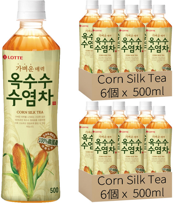 Corn Silk Tea 玉米鬚茶, 12個, 1個裝, 500ml