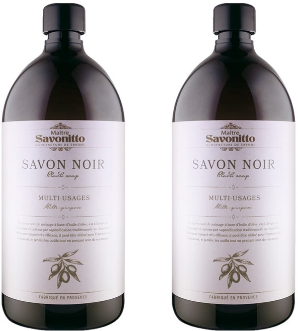 Maitre Savonitto 萬用橄欖黑皂液, 1L, 2瓶