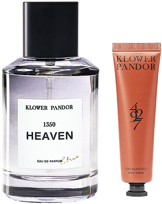 KLOWER PANDOR 台灣公司貨 自然疊香組 天體夢香水 + 荒野玫瑰香水滋潤護手霜, 1套
