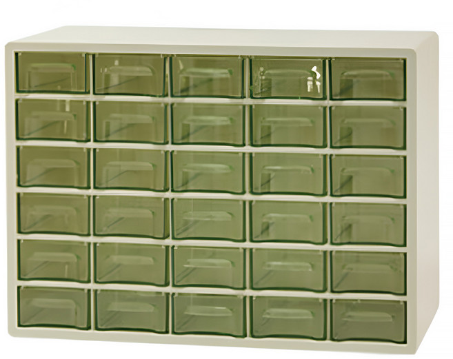 JUSKU 佳斯捷 大三元 30格收藏盒 1321, 綠色, 40.7 x 16.7 x 29.1cm, 30格