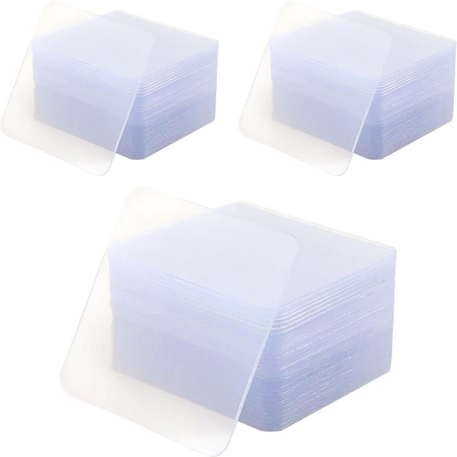 方型無痕雙面20片裝 萬用透明貼 60x60mm, 3組