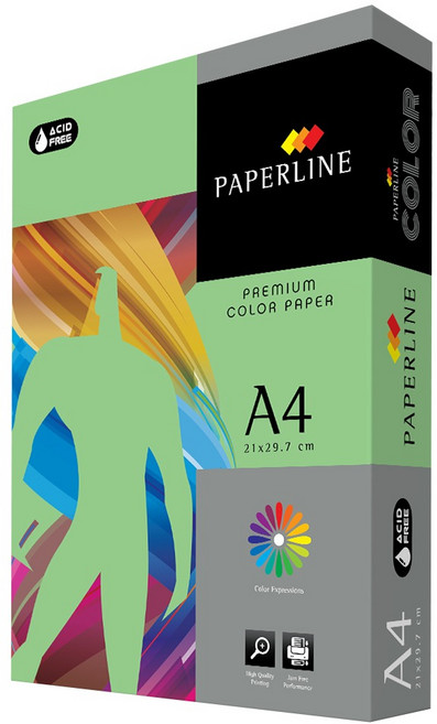 PAPERLINE 彩色影印紙 PL190 淺綠色 80磅, A4, 500張