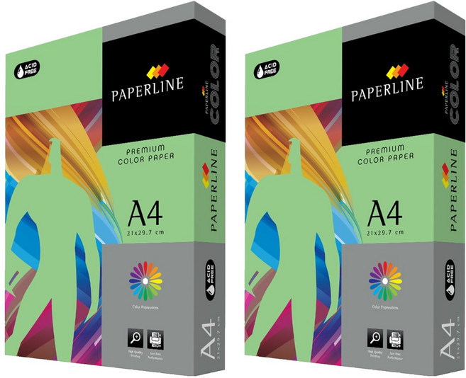 PAPERLINE 彩色影印紙 PL190 淺綠色 80磅, A4, 1000張