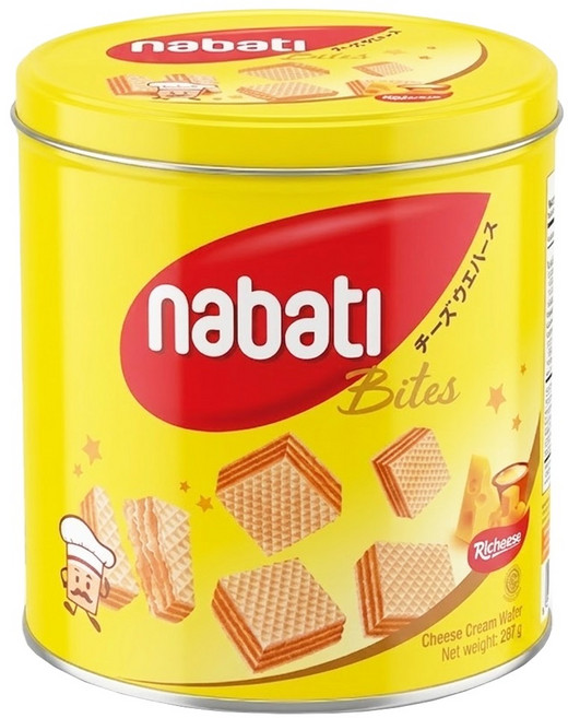 Richeese 麗芝士 nabati 起司威化餅, 287g, 1罐