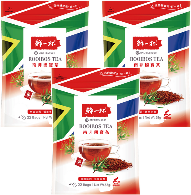 鮮一杯 南非國寶茶 原味 2.5g, 22包, 3袋