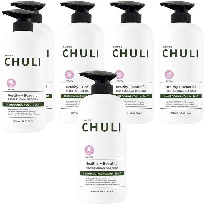 Chuli 初梨 天然系列 洗髮精 玫瑰, 2L, 6瓶