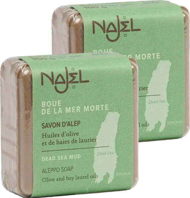 NAJEL 台灣公司貨 阿勒坡手工古皂 死海泥, 100g, 2個