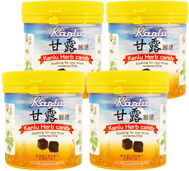 Kanlu 甘露 喉糖, 250g, 4罐
