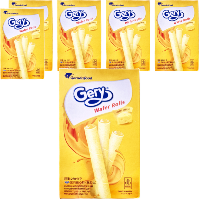 Gery 芝莉 捲心酥 重起司, 280g, 6盒
