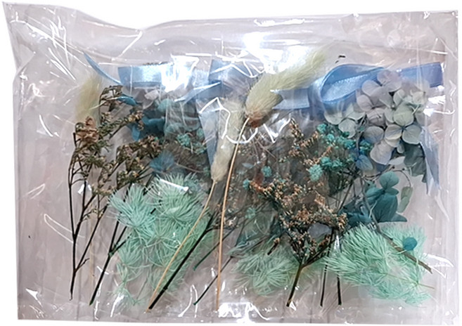 A-ONE 匯旺 浮游花DIY花材包 3包, 寒藍夢澤 彩色