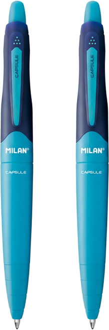 MILAN CAPSULE 經典款原子筆 1mm, 藍色, 2支