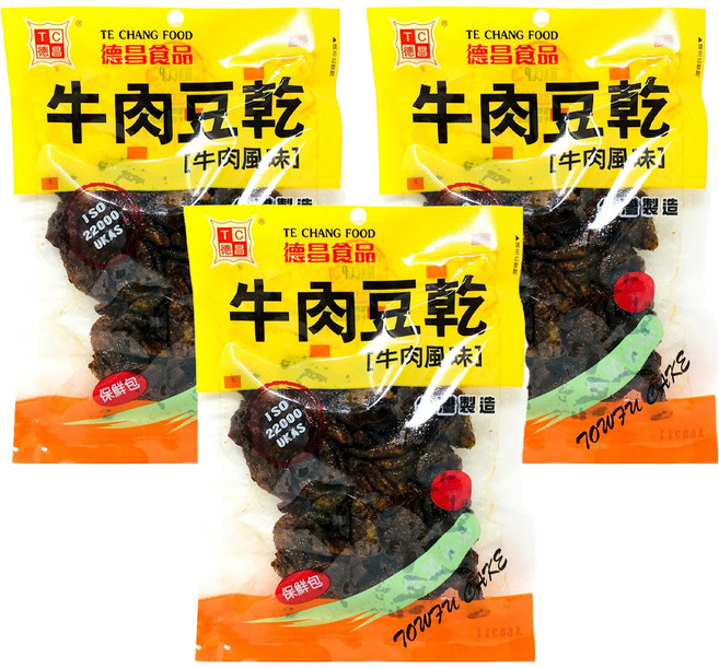 德昌 牛肉豆乾, 115g, 3包