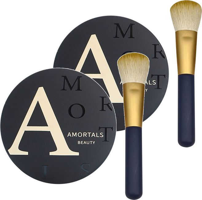 AMORTALS 爾木萄 高清絲霧散粉 送散粉刷 8.5g, 103 輕柔霧, 2個