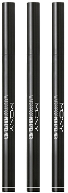 MACQUEEN NEWYORK 韓國原廠直供 防水眼線液筆 0.6g, Deep Black, 3支